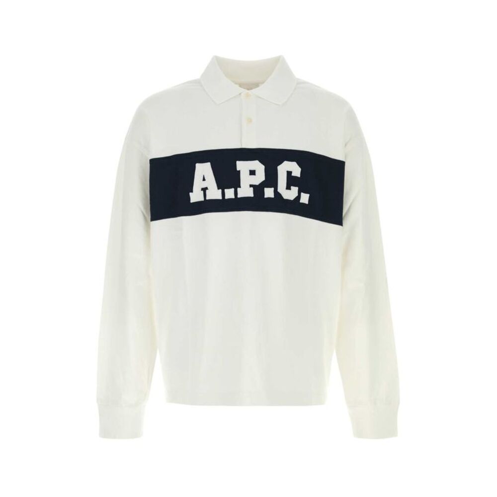 A.P.C. Men White Cotton Oversize Alexis Polo Shirt